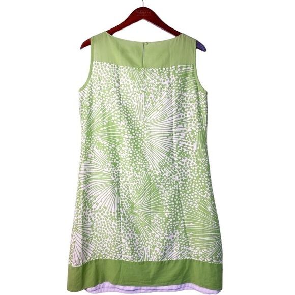 DONCASTER Silk Blend Sleeveless Dress Size 8 in Tropical Green Print - Picture 10 of 14
